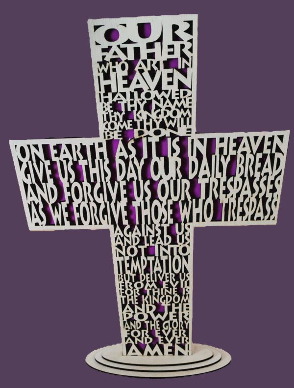 Cross With Lord's Prayer